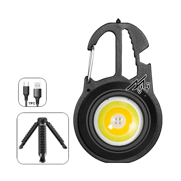 چراغ قوه آویز مدل cob rechargeable