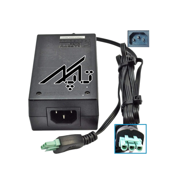 آداپتور دو ولتاژ 32 و 15 پرینتر hp سرسبز سالم اورجینال دسته دوم