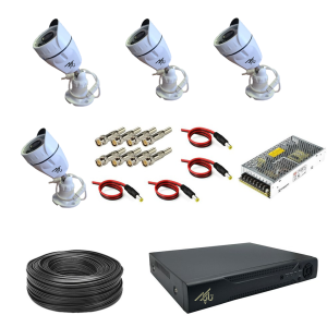 پک دوربین مداربسته XVR  دید در شب 4 کانال  AHD